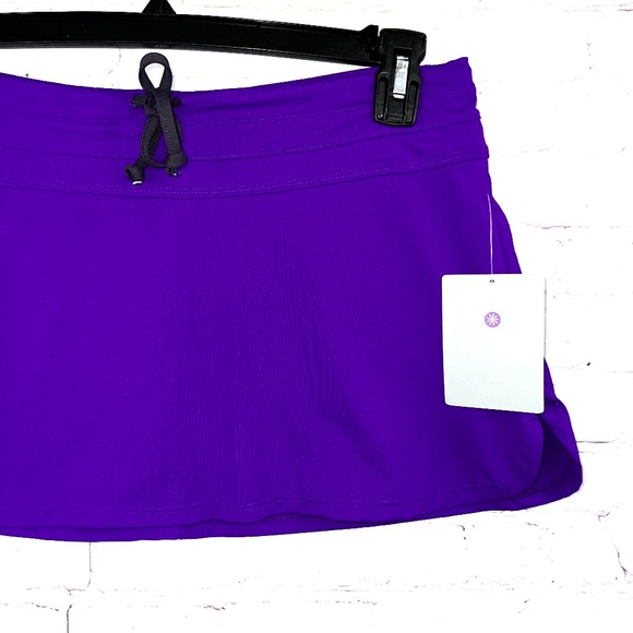 ↪️Relisted!NWT |•ATHLETA•| Purple 'Fun In The Sunepas' Drawstring Skirt Small - Picture 3 of 14